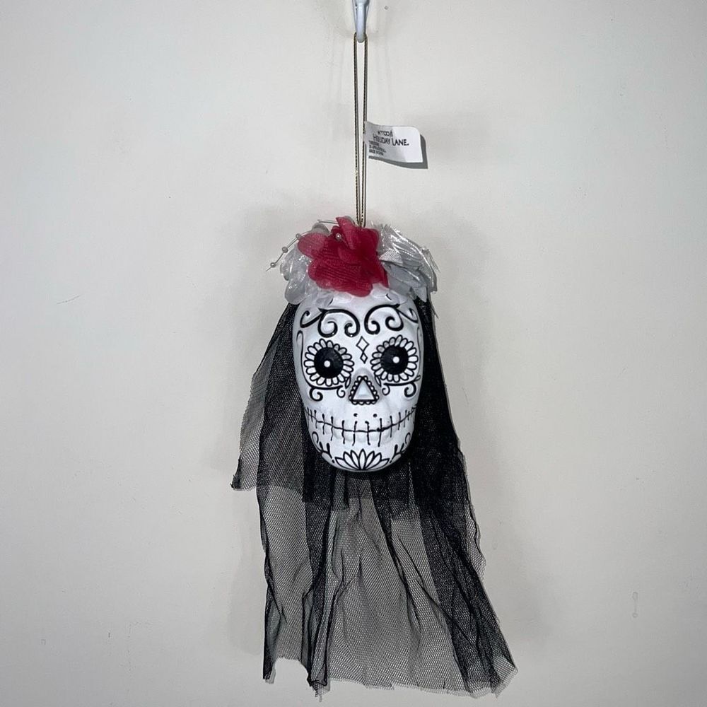 Holiday Lane Day of the Dead Sugar Skull Bride (with Fabric Veil)